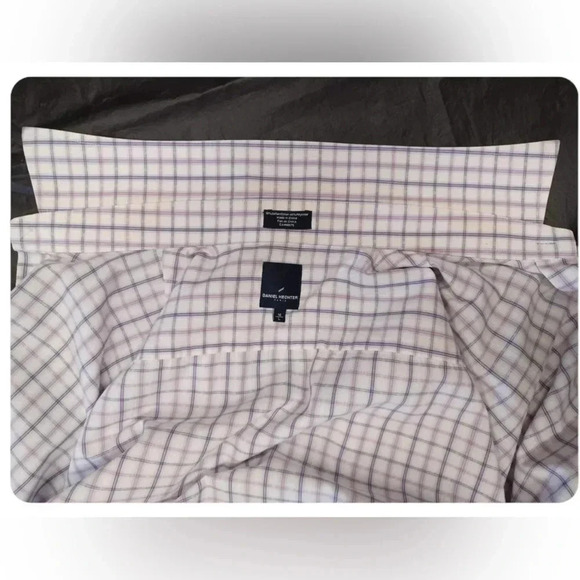 Daniel Hechter Long Sleeve Dress Shirt Purple & White Size 16/Large - Picture 4 of 10